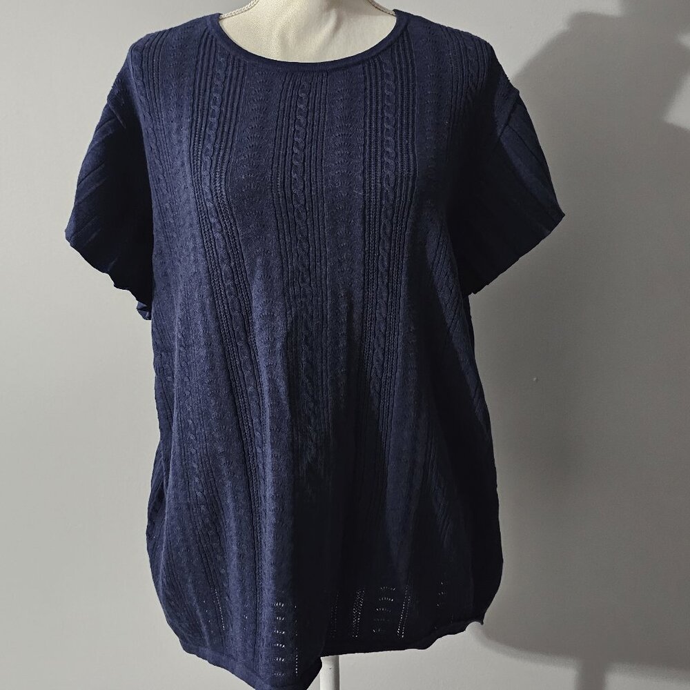FAT FACE navy RUBY TEE british designed PLEATED button-down back